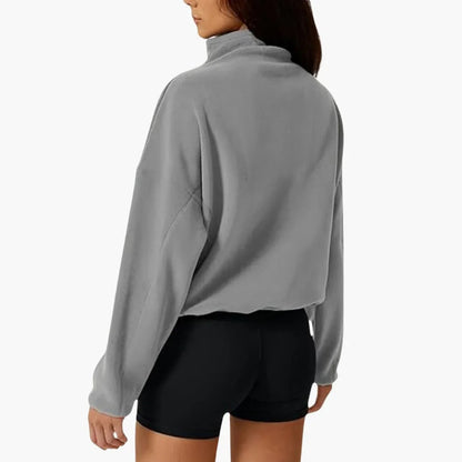 Halb-Zip Fleece-Sweatshirt für Damen 7