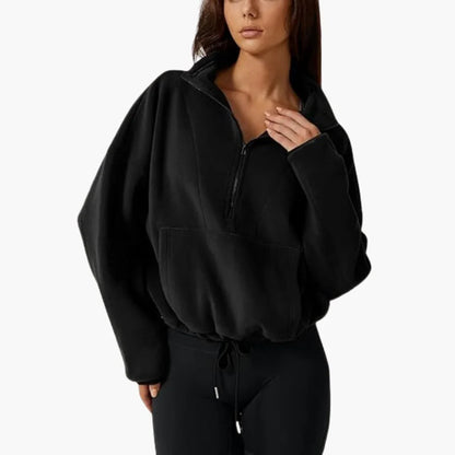 Halb-Zip Fleece-Sweatshirt für Damen 8