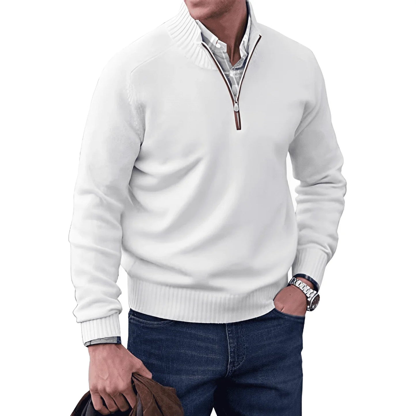 Halb-Zip Strickpullover für Herren 8