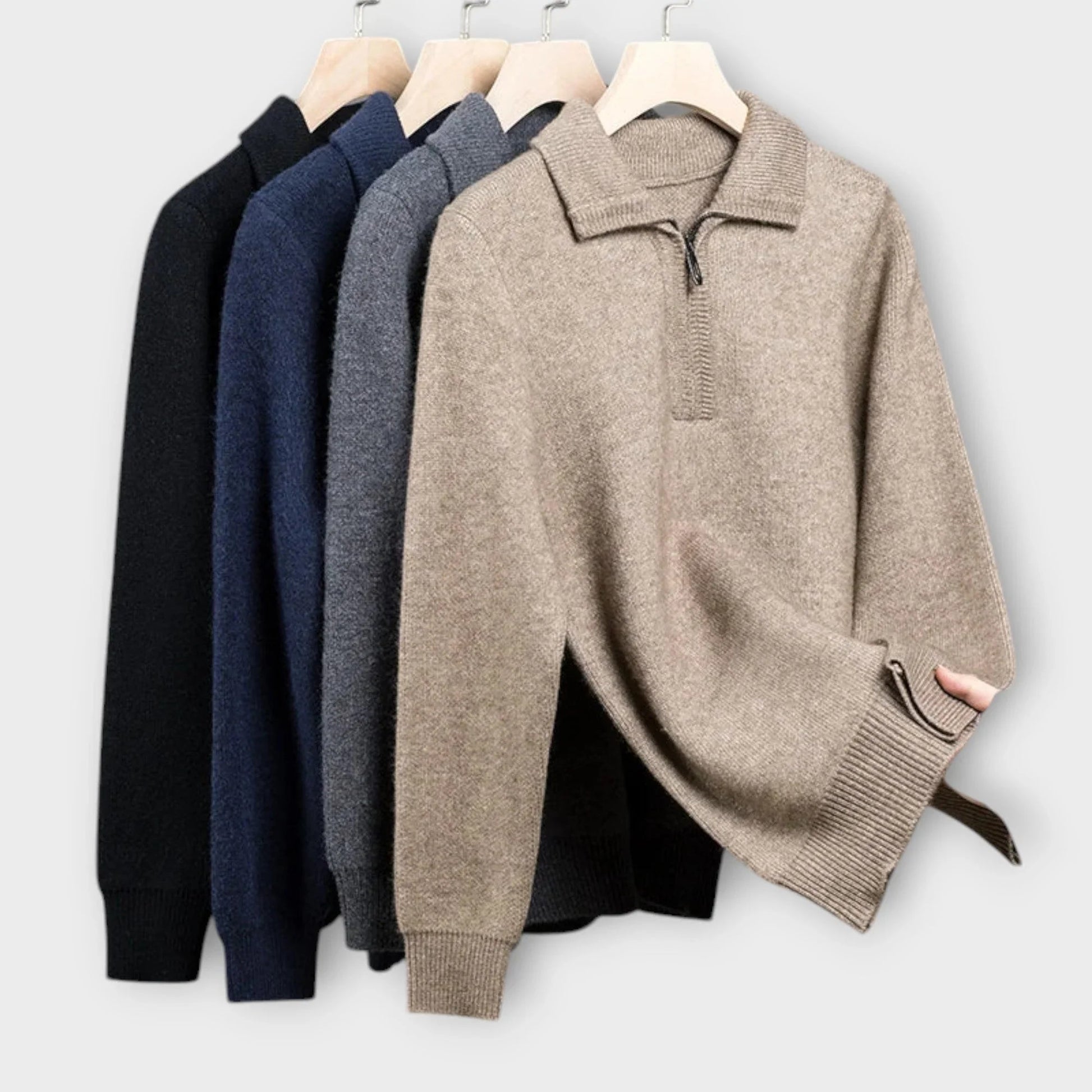 Halb-Zip Winterpullover für Herren 7