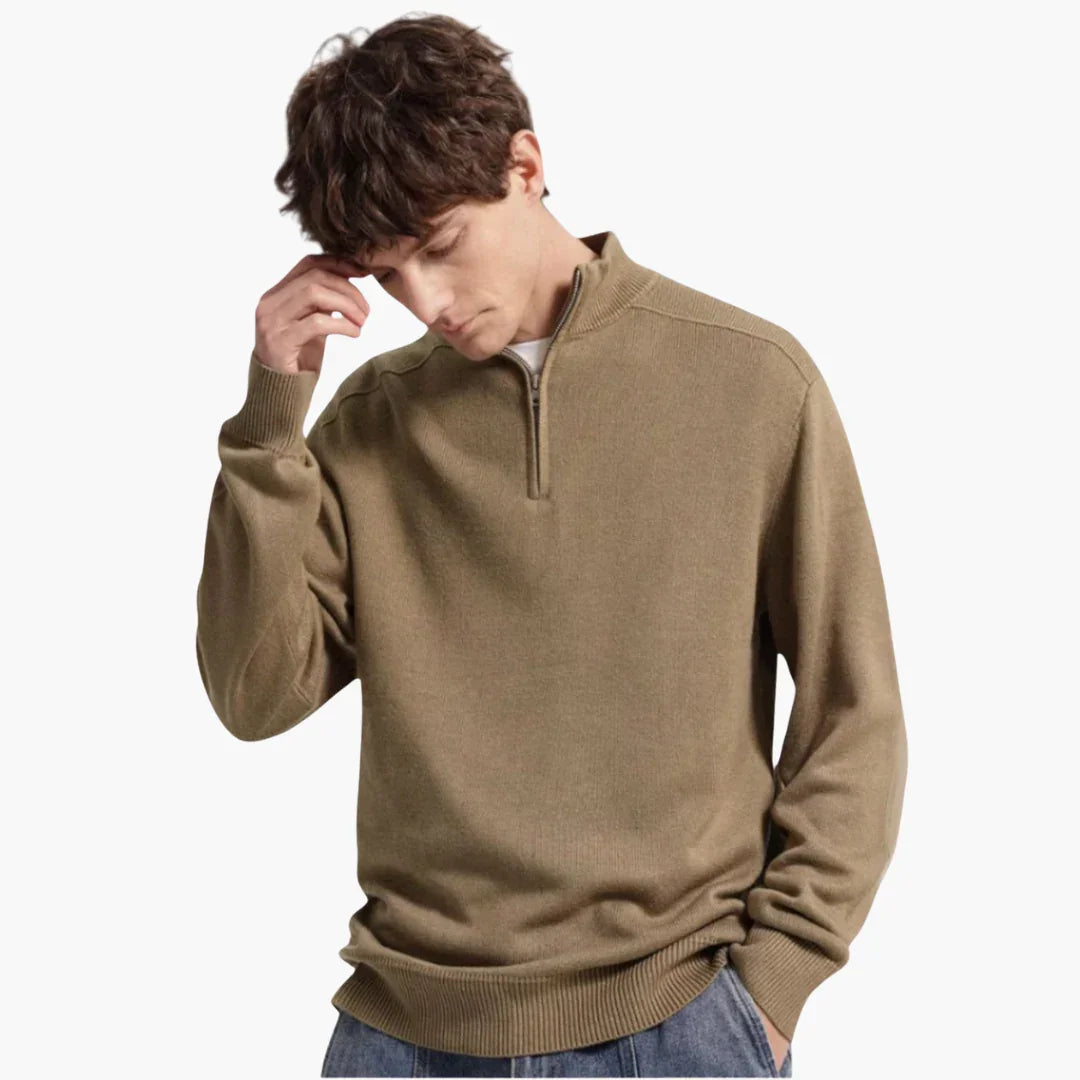 Halb Zip Strickpullover für Herren 5