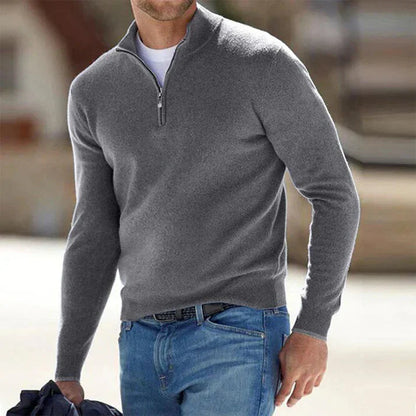 Herren Pullover Langarm Reißverschluss Pullover - BerlinGlamour