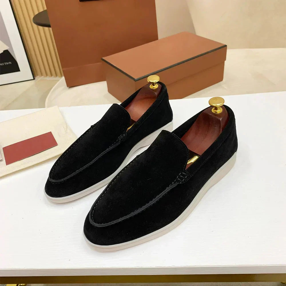 Bequeme Herren Halbschuhe Wildleder Slip-On - BerlinGlamour