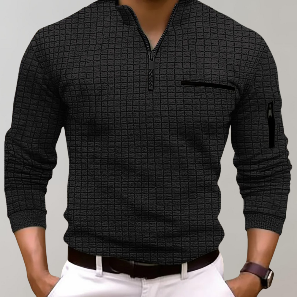 Herren Halbzipfelpullover Warm Modern - BerlinGlamour