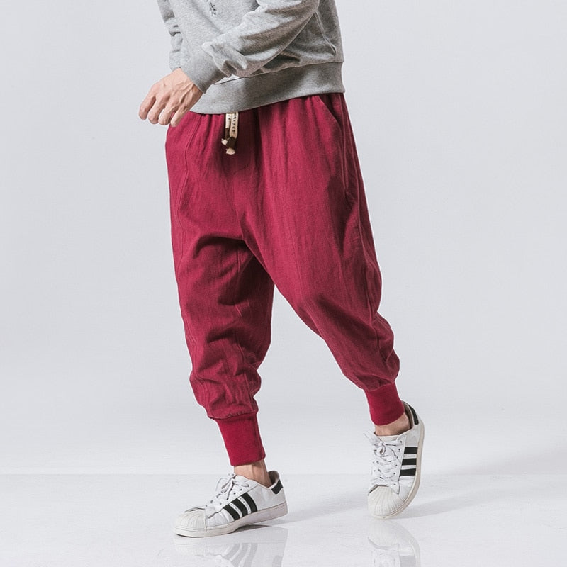 Haremshosen - Herren Loose Fit Jogginghose mit Kordelzug-Chaps Herrenmode