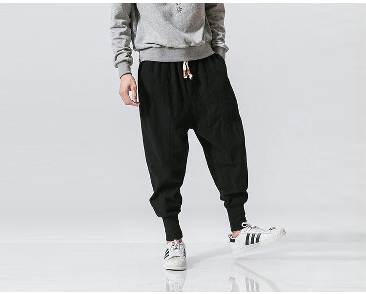 Haremshosen - Herren Loose Fit Jogginghose mit Kordelzug-Chaps Herrenmode