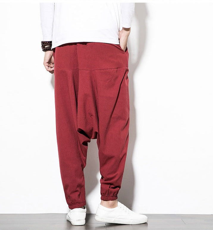 Haremshosen - Herren Loose Fit Jogginghose mit Kordelzug-Chaps Herrenmode