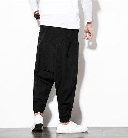Haremshosen - Herren Loose Fit Jogginghose mit Kordelzug-Chaps Herrenmode