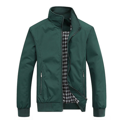 Herrenjacke Leicht Winddicht Reißverschluss Harrington Jacke - BerlinGlamour