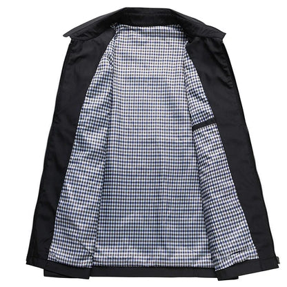 Harrington-Jacke – wasserdichte, winddichte Herbstjacke für Herren mit Reißverschluss-Chaps Herrenmode