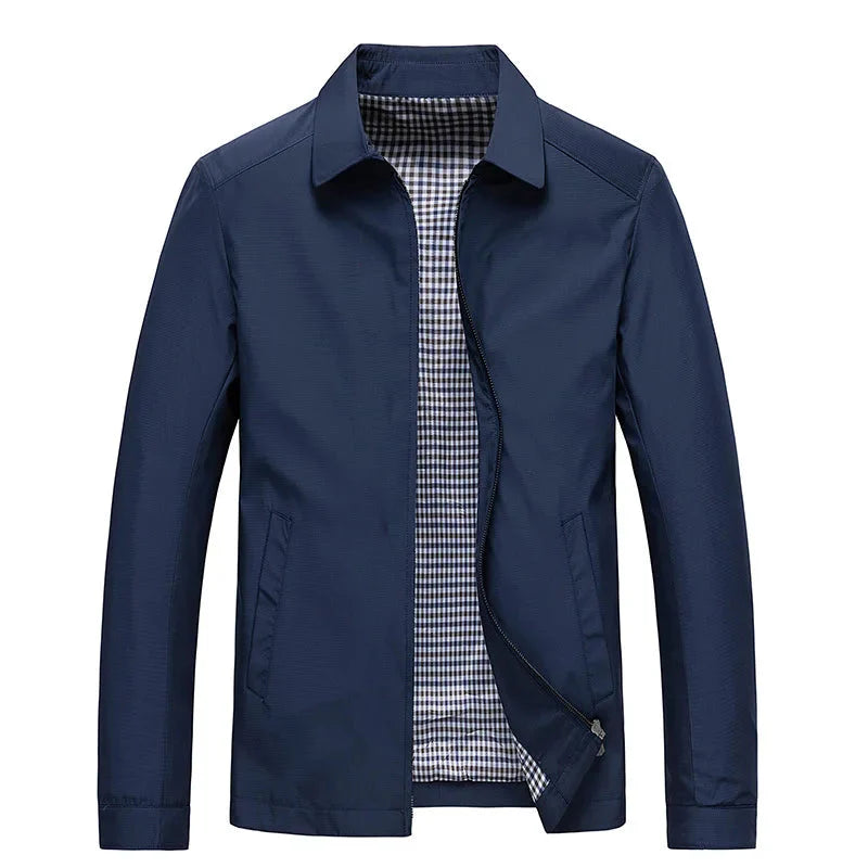 Harrington-Jacke – wasserdichte, winddichte Herbstjacke für Herren mit Reißverschluss-Chaps Herrenmode