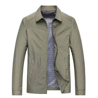 Harrington-Jacke – wasserdichte, winddichte Herbstjacke für Herren mit Reißverschluss-Khaki-S-Chaps Herrenmode