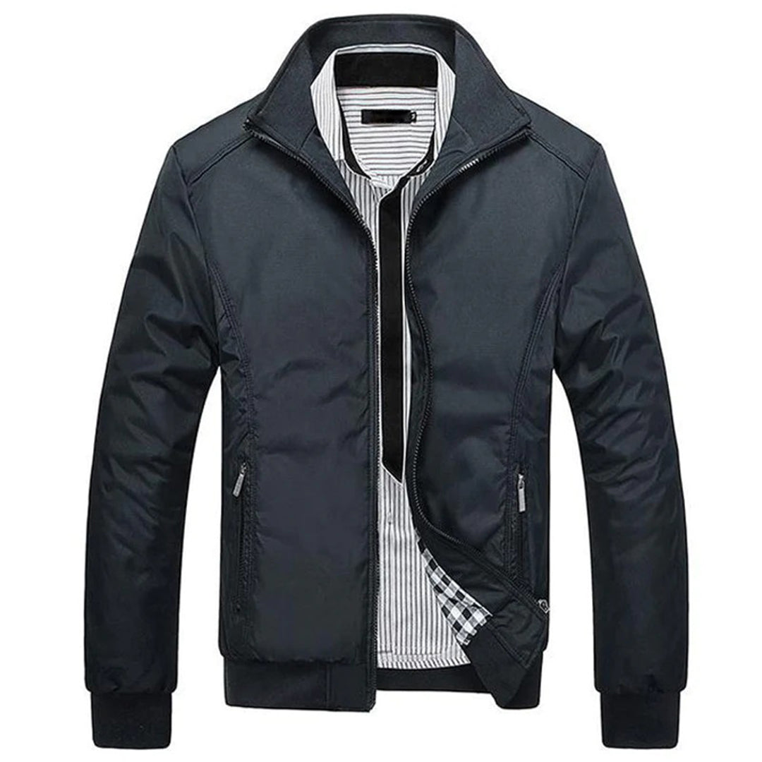 Herren Sommerjacke Winddicht Zip-Up Harringtonjacke - BerlinGlamour