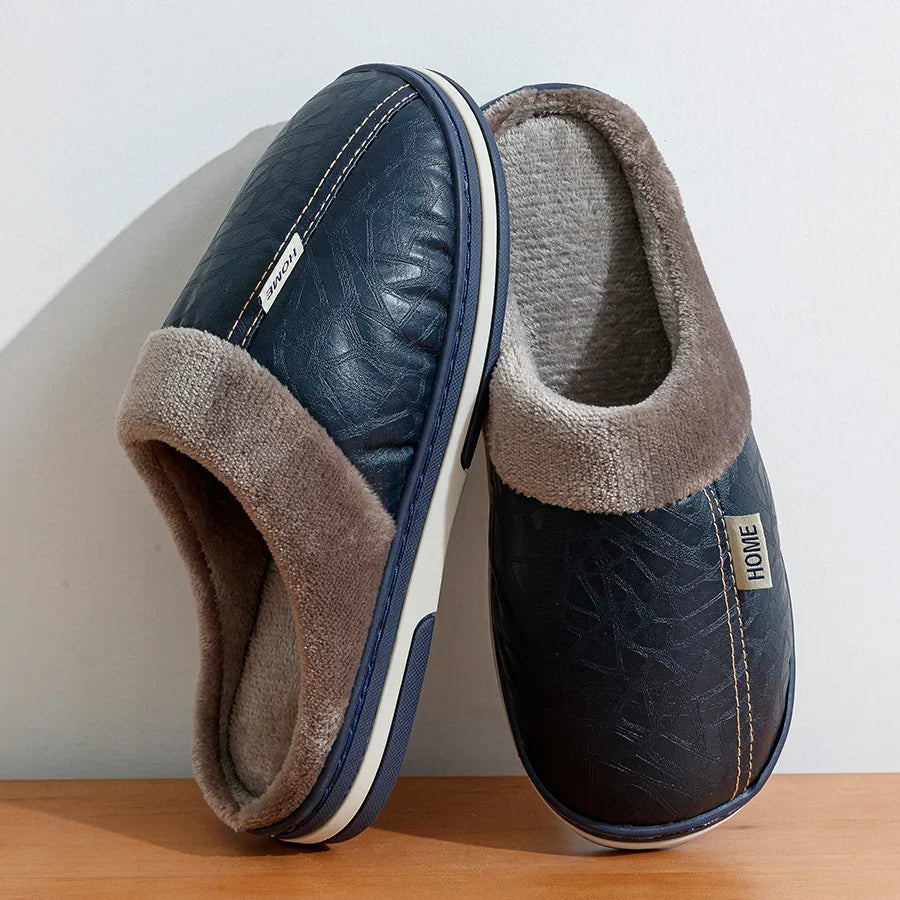 Hausschuhe - Warm - Pantoffeln - Hausschuhe - Hausschuhe für Männer-Blau-40-41-Chaps Herrenmode