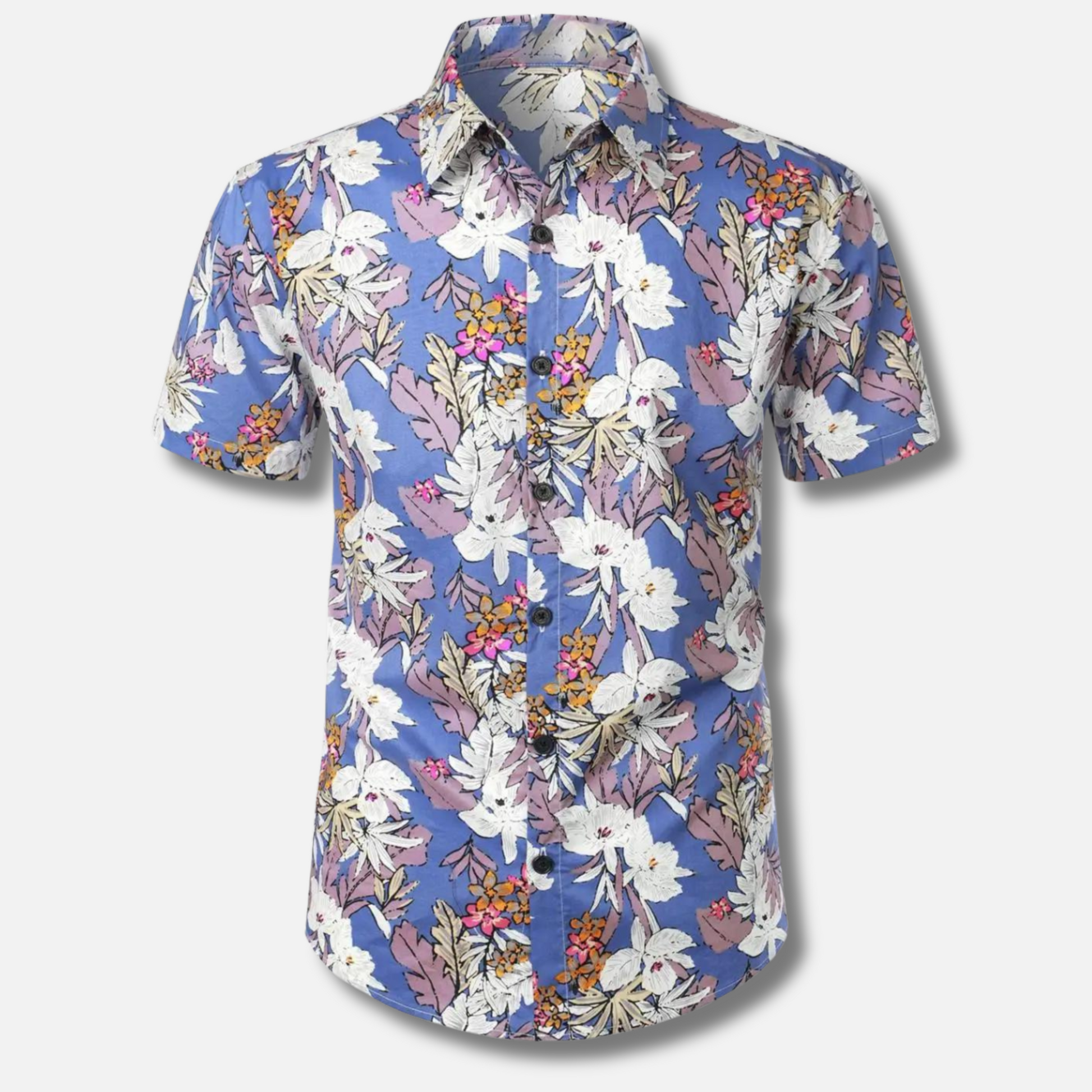 Männer Bluse Hawaii Blumenmuster Sommer - BerlinGlamour