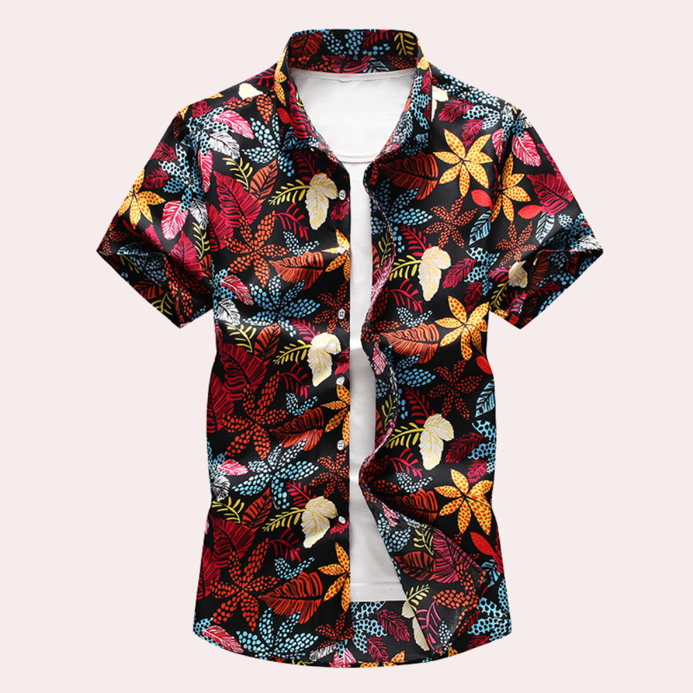 Hawaiihemd Kurzarm Bedruckt Sommerhemd für Männer - BerlinGlamour