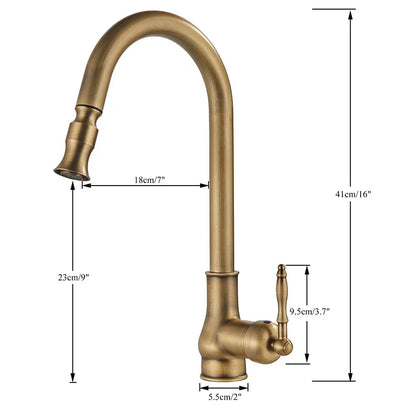 Küchenmischerhahn Vintage Messing Wasserhahn Antik Stil