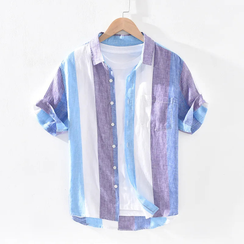 Herren Hemd Leinen Elegantes Sommerhemd