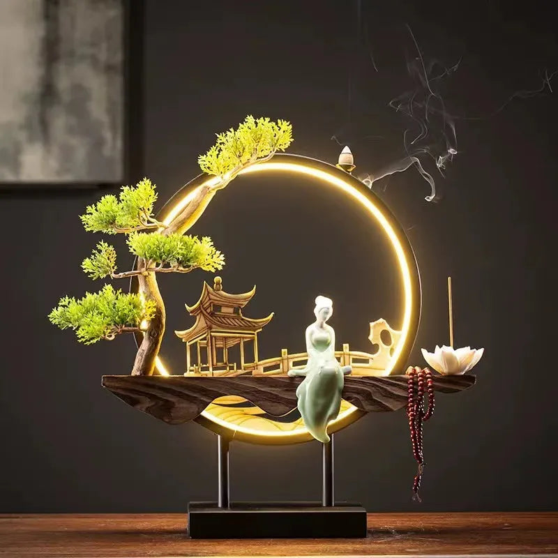 Räuchergefäß Wasserfall Design für Zen Atmosphäre