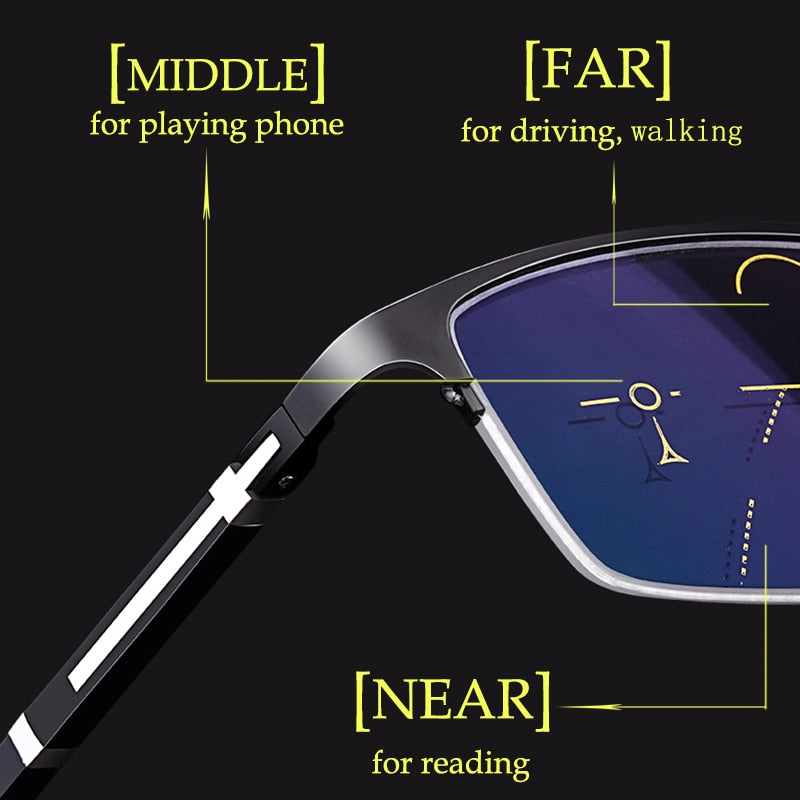Moderne Anti-Blaulicht-Brille Multifokal