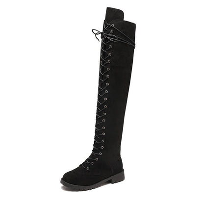 Heidi Knie Stiefel Sexy Bequem Schwarz
