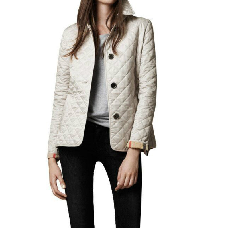 Elegante Damenjacke in Offwhite – Quinara Quilted Coat
