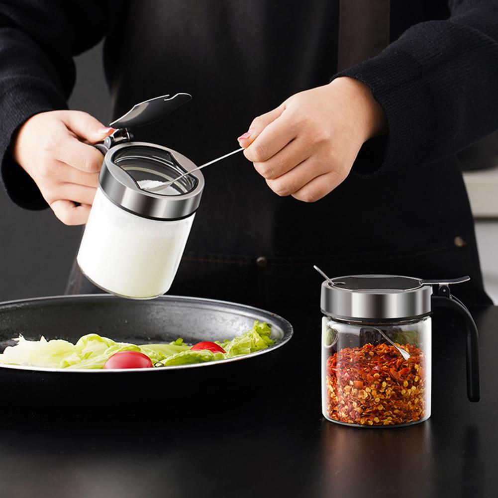 Glas Gewürz Aufbewahrungsglas Dicht Feuchtigkeitsbeständig Elegant