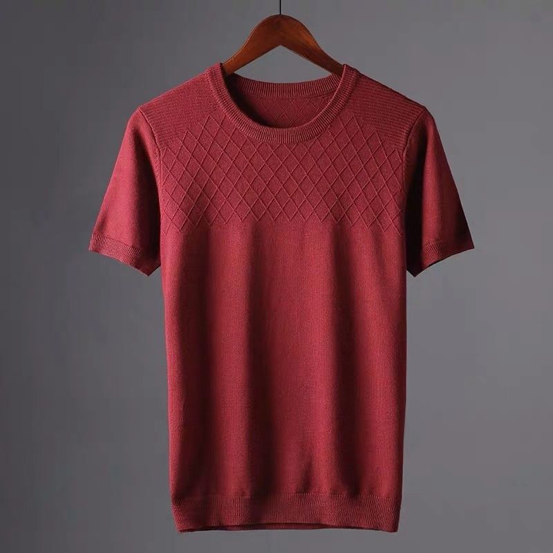 Herren-Shirt Atmungsaktiv Weich Rundhals Leicht