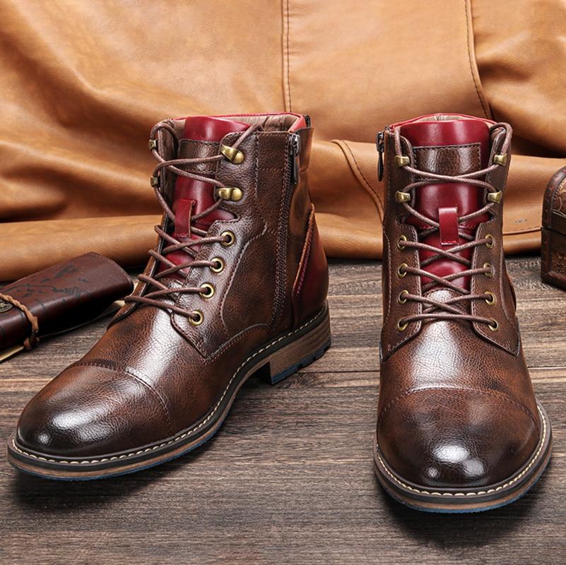 Herren Stiefeletten Lässig Schnüren Bequem - BerlinGlamour