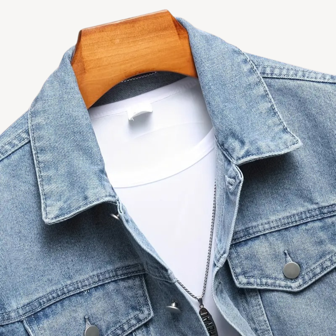 Hellblaue Jeansjacke für Herren | Loravelle 4