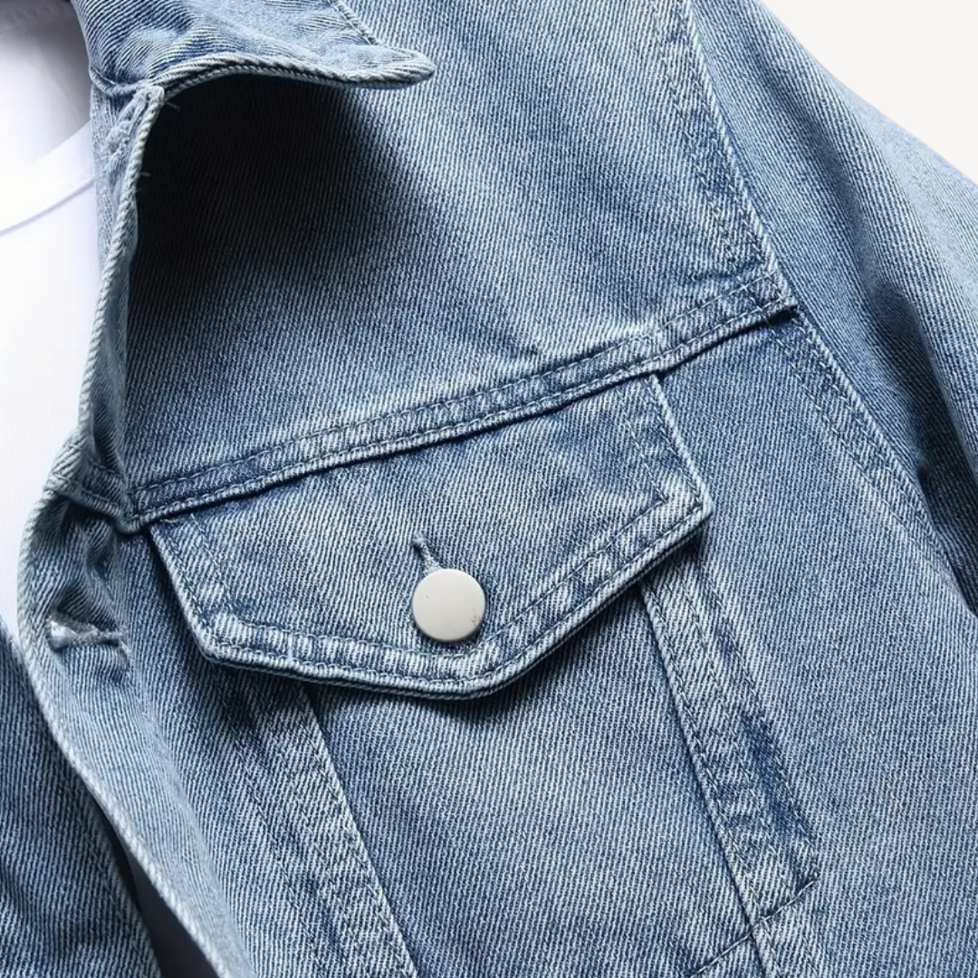 Hellblaue Jeansjacke für Herren | Loravelle 5