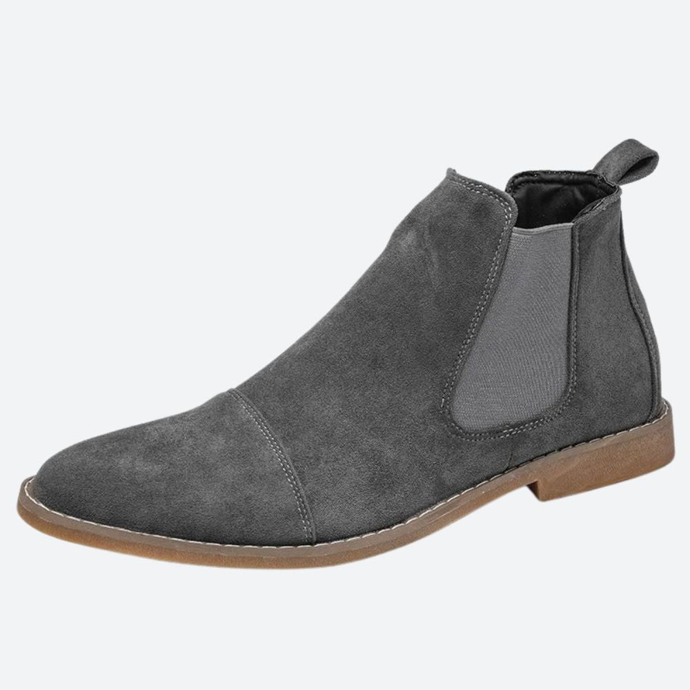 Herren Chelsea Boots Wildleder Klassisch Schwarz