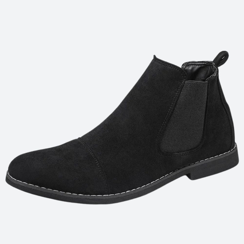 Herren Chelsea Boots Wildleder Klassisch Schwarz - BerlinGlamour