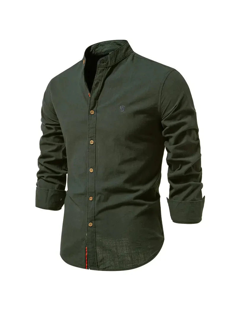 Herrenhemd Langarm Bequem Slim Fit - BerlinGlamour