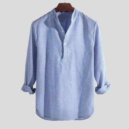 Langärmliges Herren-Shirt Streifen Design Modern - BerlinGlamour