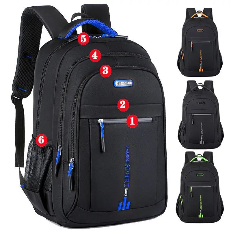 Herren Rucksack Wasserdicht Oxford Stylisch Schwarz