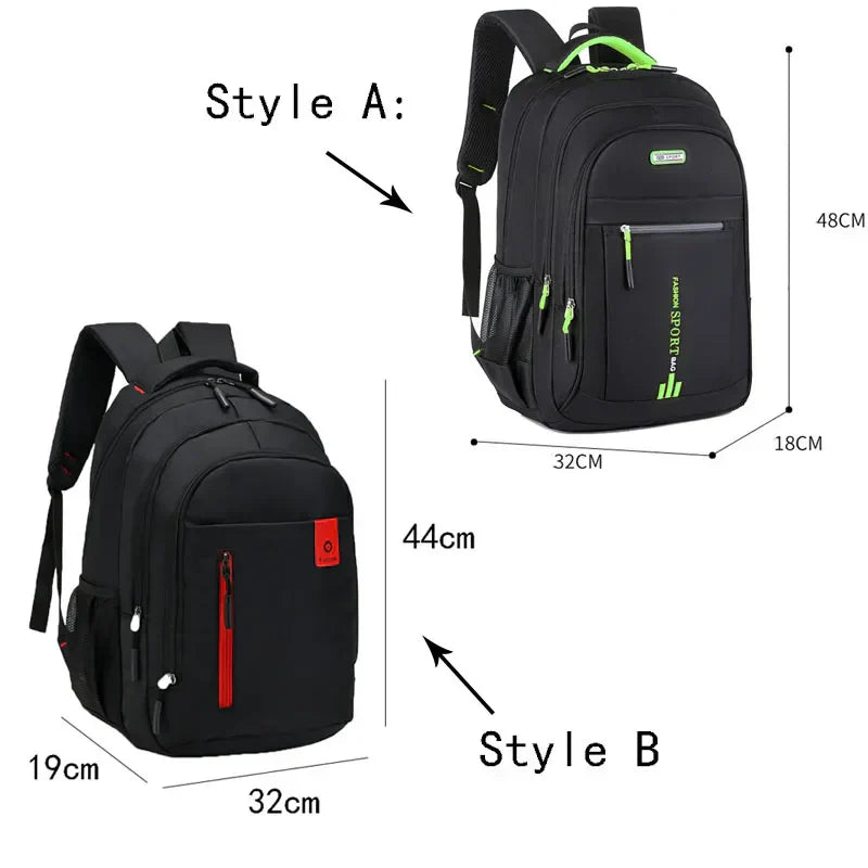 Herren Rucksack Wasserdicht Oxford Stylisch Schwarz