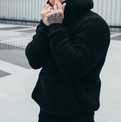 Herren Fleece Hoodie Kapuzenpullover Weich Mit Kängurutasche