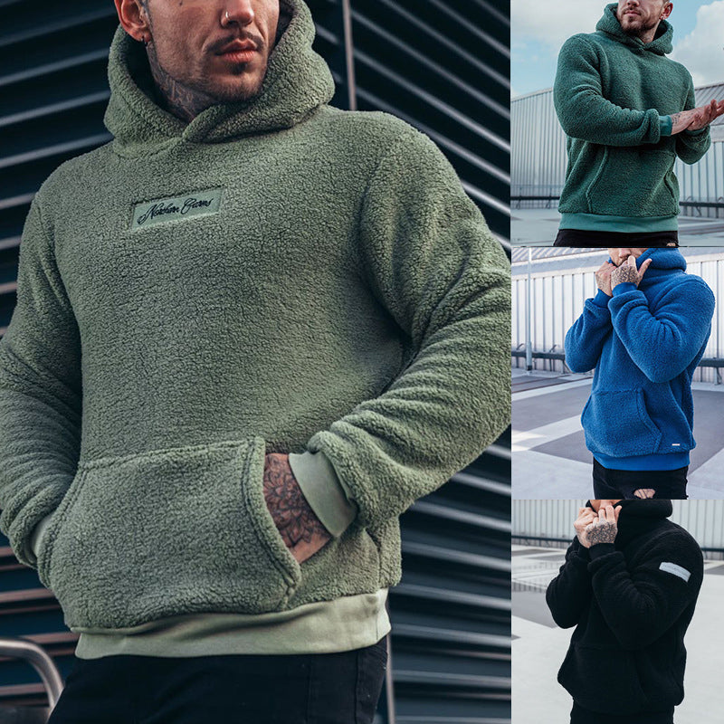 Herren Fleece Hoodie Kapuzenpullover Weich Mit Kängurutasche