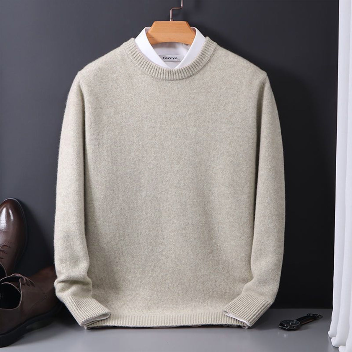 Herren Pullover Rundhals Elegante Strickware für Büro und Alltag
