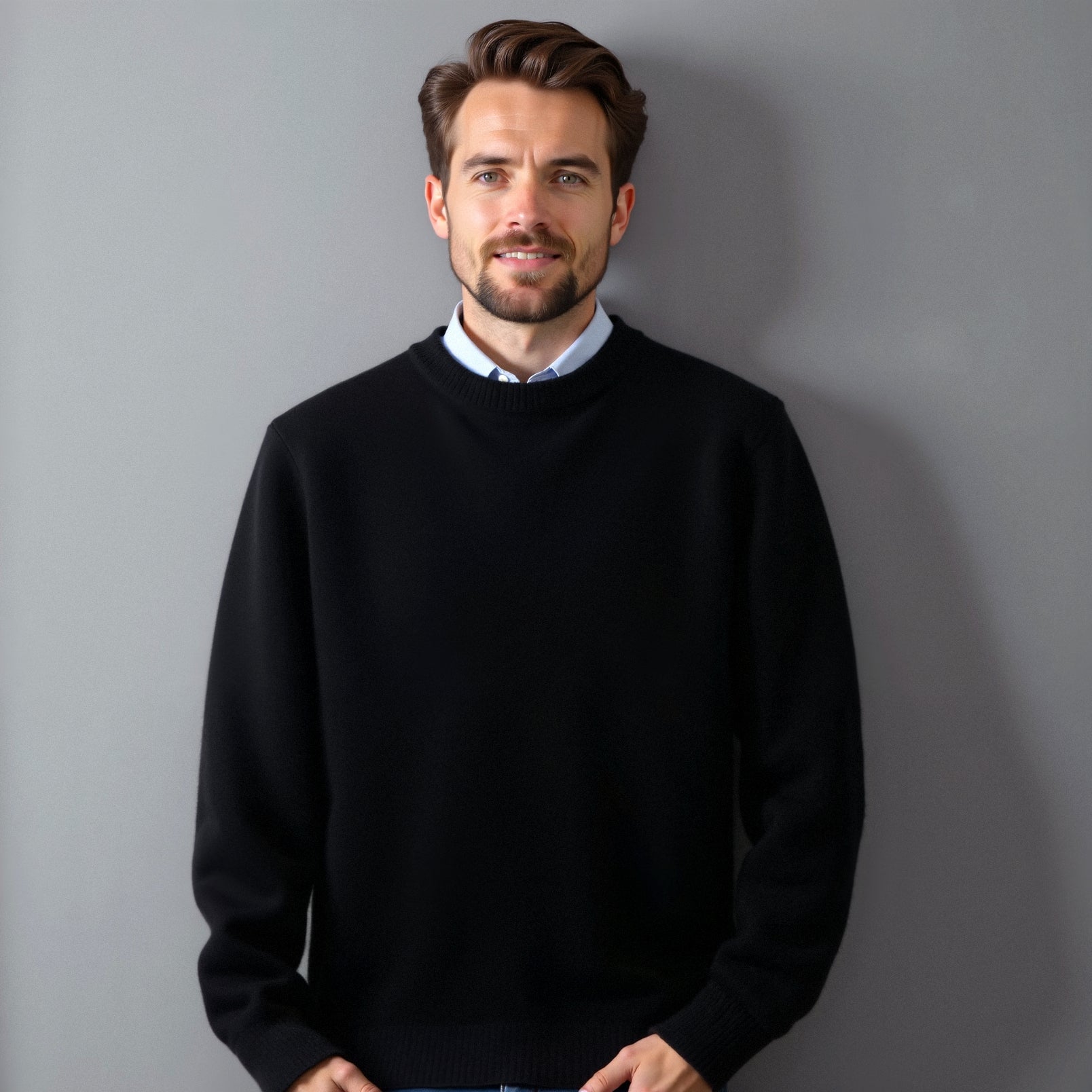 Herren Pullover Rundhals Elegante Strickware für Büro und Alltag - BerlinGlamour