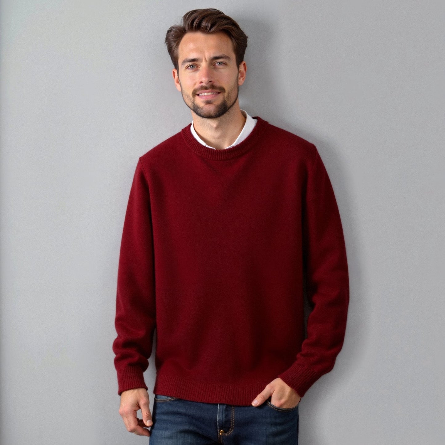 Herren Pullover Rundhals Elegante Strickware für Büro und Alltag