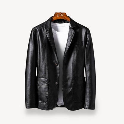 Herren-Blazerjacke aus Kunstleder | Loravelle 4