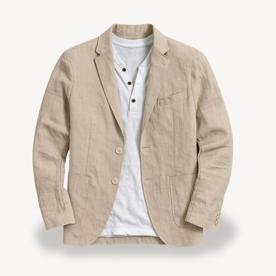 Herren-Blazerjacke aus Leinen | Loravelle 0