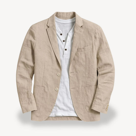 Herren-Blazerjacke aus Leinen | Loravelle 0