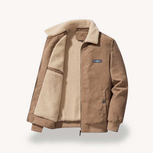 Herren-Bomberjacke aus Cord mit Sherpa-Futter | Loravelle 0