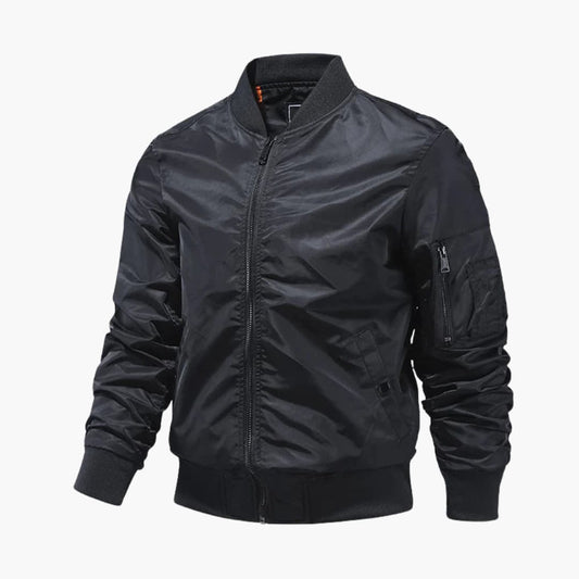 Herren-Bomberjacke mit Reißverschluss und Ärmeltasche 0