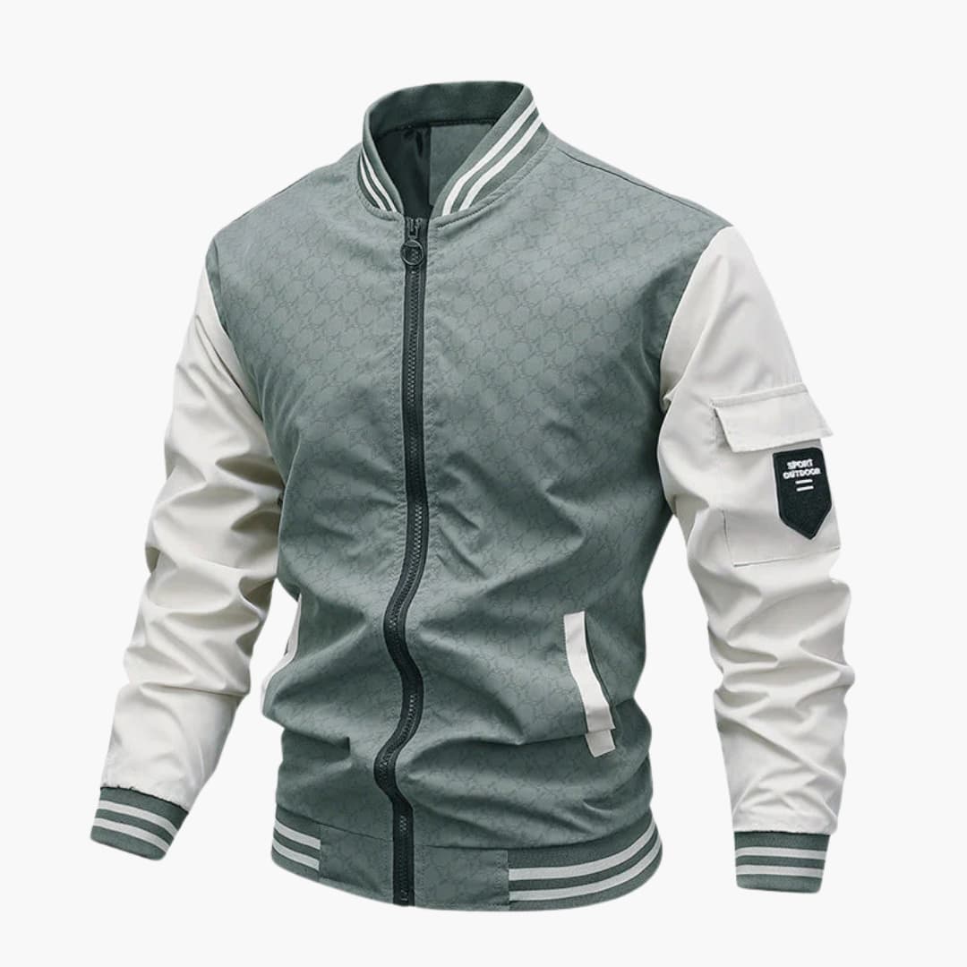 Herren-Bomberjacke mit Reißverschluss und Ärmeltasche 10