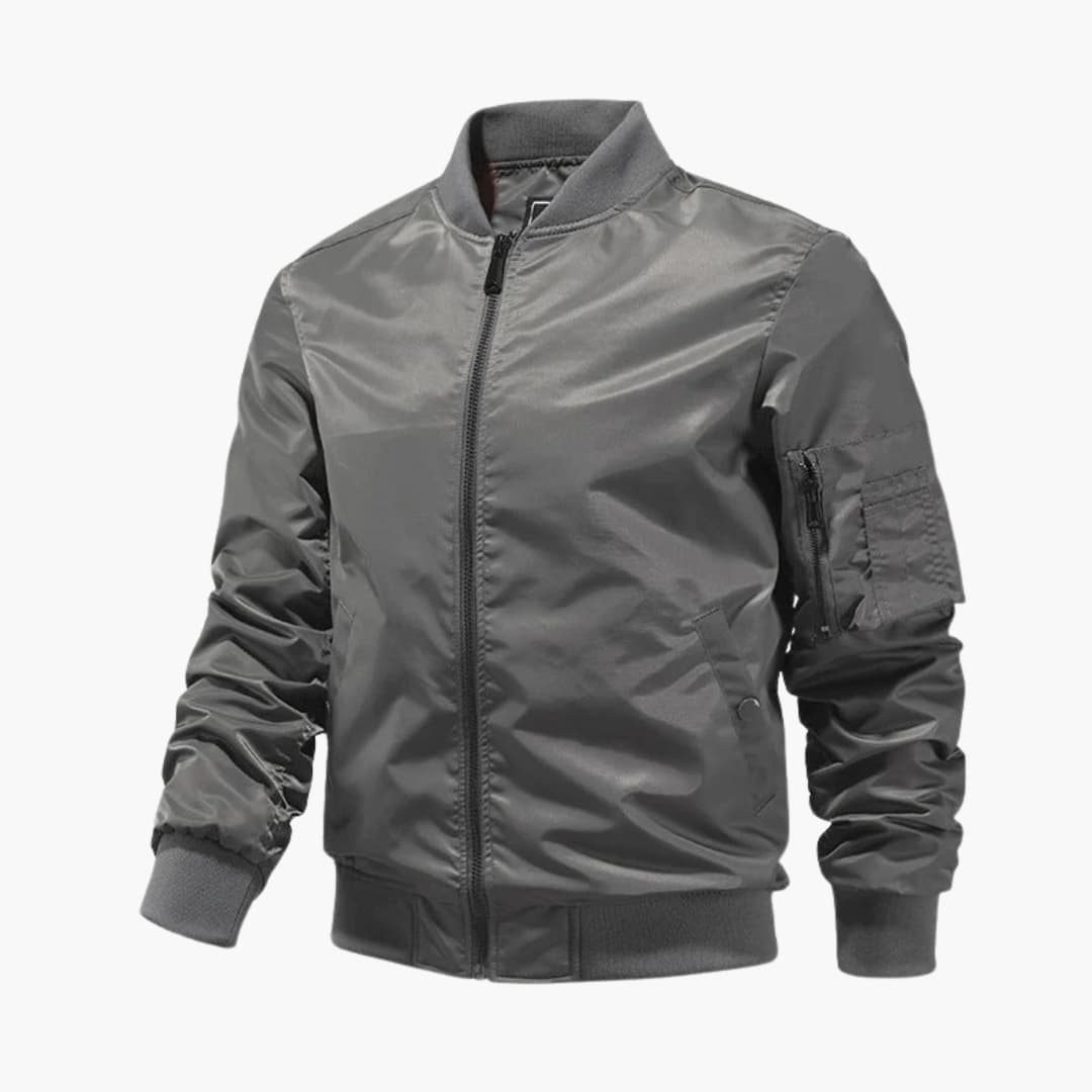 Herren-Bomberjacke mit Reißverschluss und Ärmeltasche 2