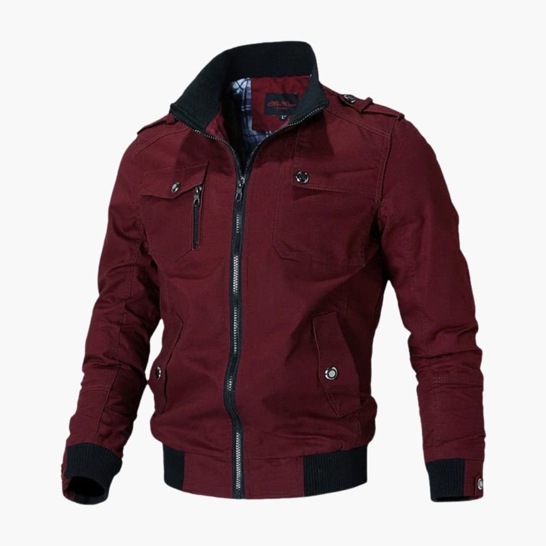 Herren-Bomberjacke mit Reißverschluss und Ärmeltasche 2